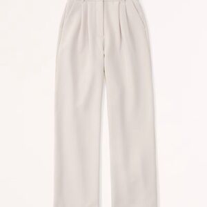ABERCROMBIE & Fitch tailored relaxed straight pant light taupe size 2/26 short